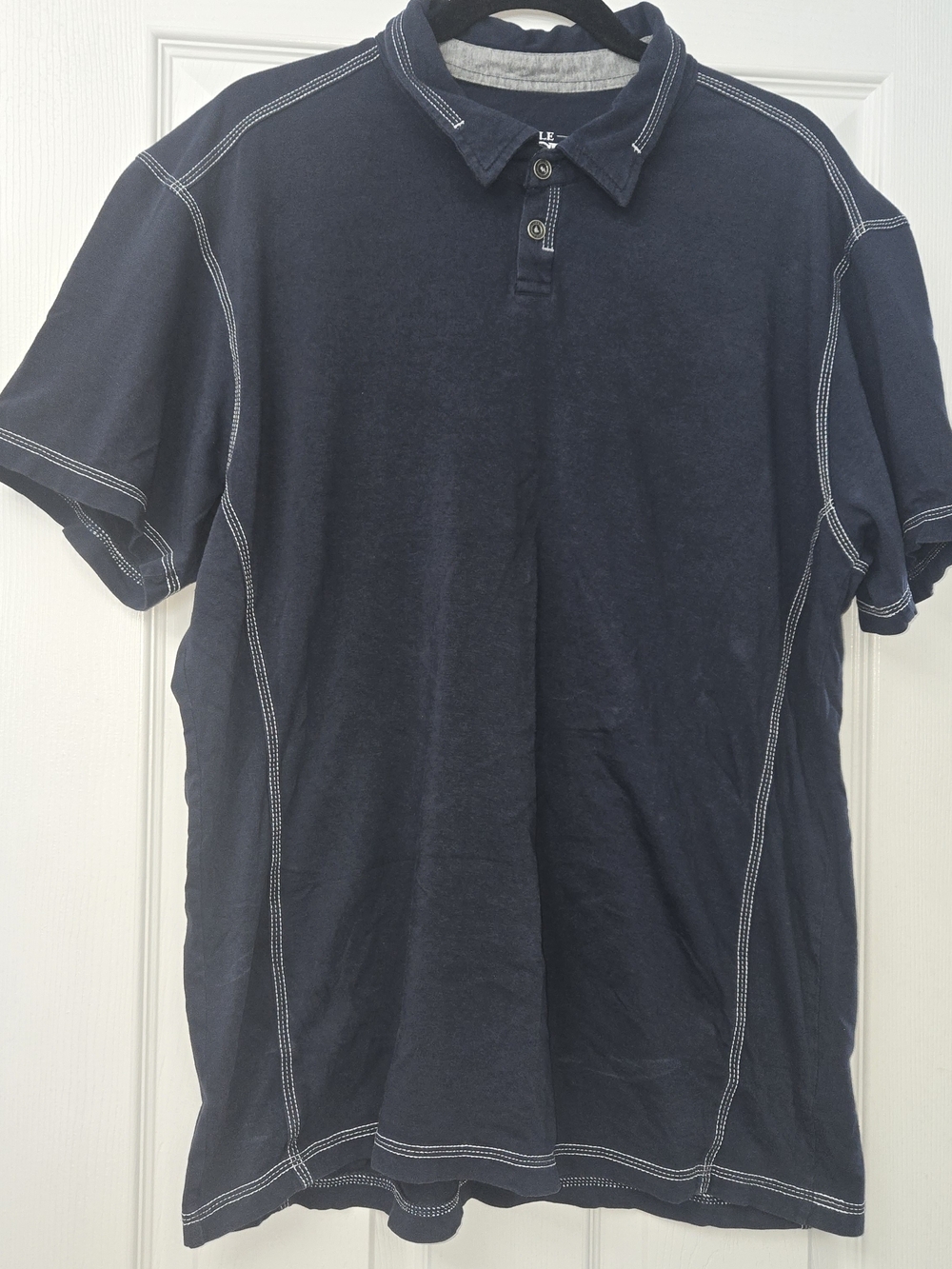 Buckle Black Mens XL Navy Blue Polo Shirt Contrast Stitching Stretch Athletic Fi